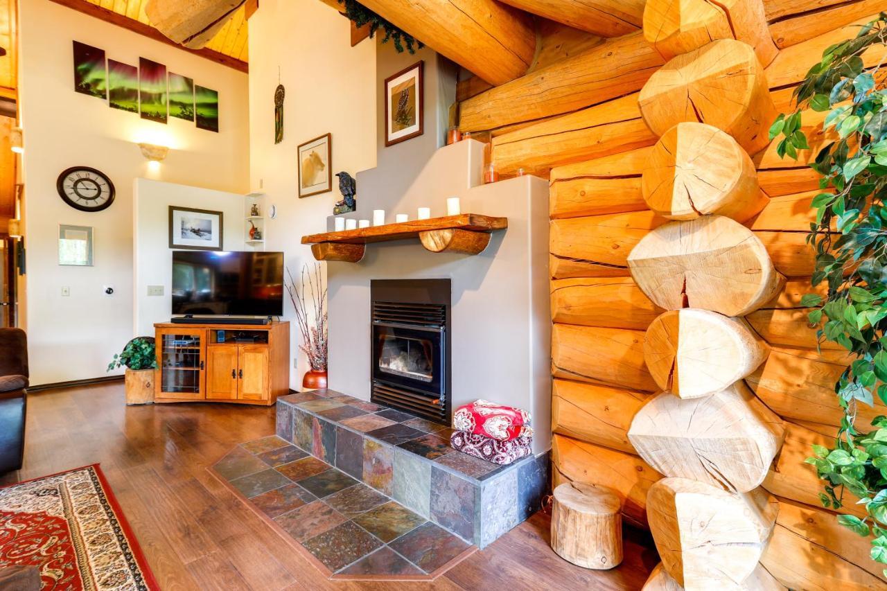 Riverside Log Cabin On-Site Aurora Viewing! North Pole Ngoại thất bức ảnh